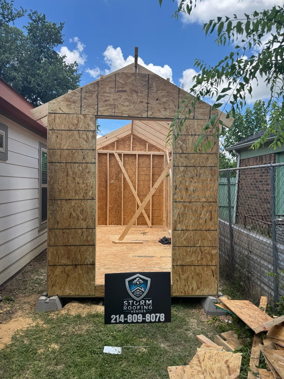 Quality Roofing Structure Framed in Dallas